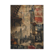 Urban Vintage Collage Skyline Wall Art & Canvas Print
