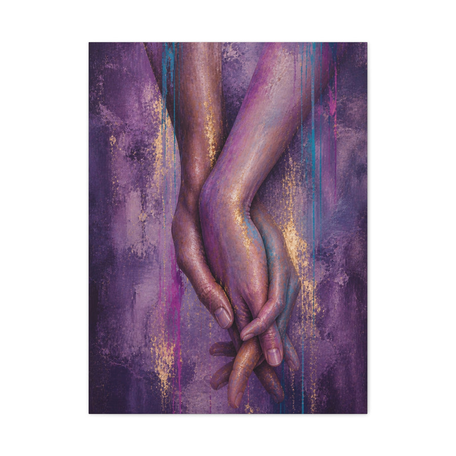 Intertwined Hands Abstract Emotion Wall Art & Canvas Print
