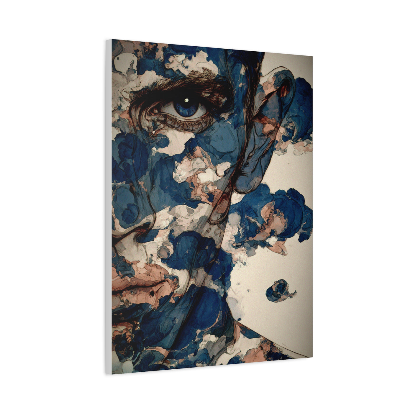 Ink Cloud Portrait Abstract Wall Art & Canvas Print