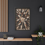 Feather Burst Rustic Shadowbox Wall Art & Canvas Print