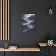 Textured Navy Mountain Horizon Wall Art & Canvas Print