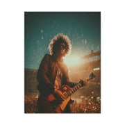 Rain Soaked Rock Guitar Performance Wall Art & Canvas Print