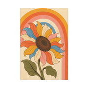 Retro Rainbow Sunflower Wall Art & Canvas Print
