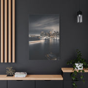 Monochrome Manhattan Waterfront Panorama Wall Art & Canvas Print
