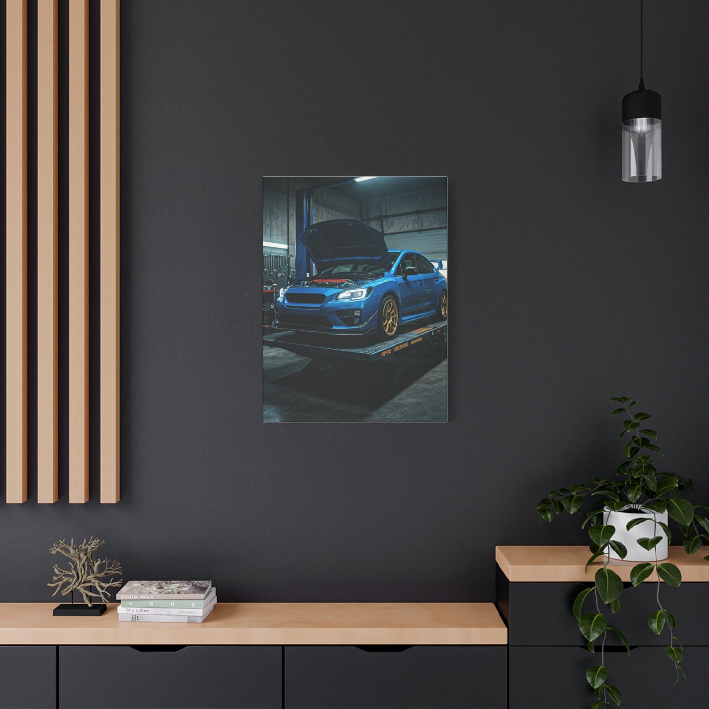 Subaru WRX STI Performance Workshop Scene Wall Art & Canvas Prints