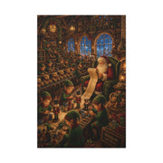 Cozy Traditional Santa Workshop Wall Art & Canvas Print