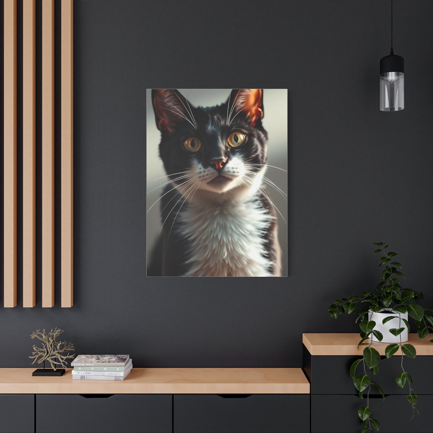 Vision Tuxedo Cat Art Art Wall Art & Canvas Print
