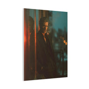 Man Smoking Fire Escape Noir Portrait Wall Art & Canvas Print