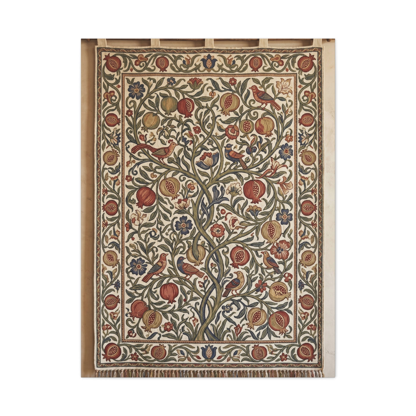 Medieval Floral Tree Tapestry Wall Art & Canvas Print