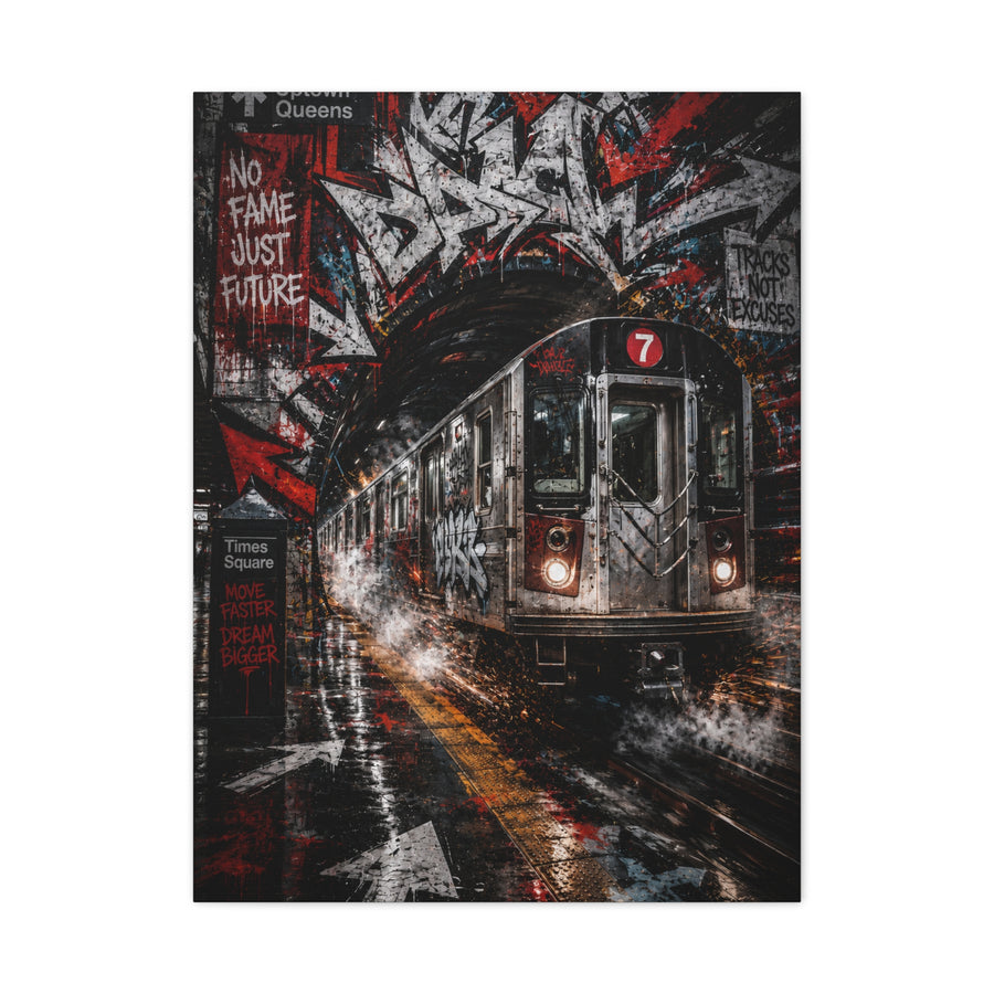 Graffiti Subway Train Chaos Street Wall Art & Canvas Print