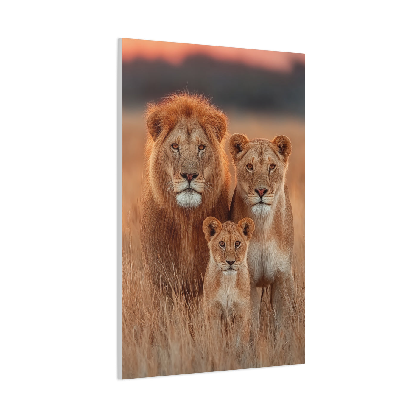 Lion Family Portrait Unity Wall Art & Canvas Print
