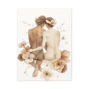Minimal Dual Figure Botanical Composition Wall Art & Canvas Print