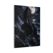 Midnight Moon Siren on the Rocks Wall Art & Canvas Print