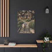 Farmhouse Garden Path with Goat Wall Art & Canvas Print