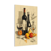 Minimalist Line Art Dining Still Life Wall Art & Canvas Print