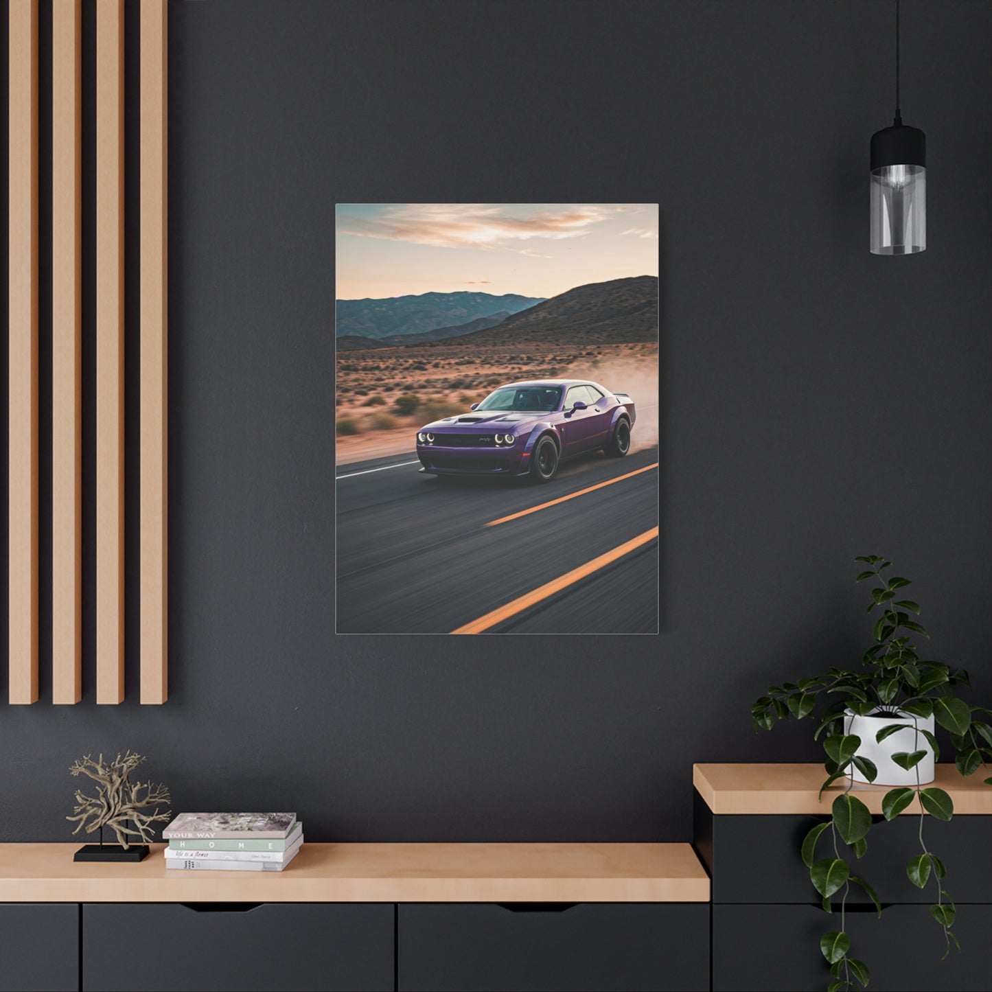 Dodge Challenger Canyon Road Power Run Wall Art & Canvas Prints
