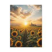 Sunflower Field Horizon Spiritual Landscape Wall Art & Canvas Print
