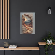 Sculptural Desert Window Relief Wall Art & Canvas Print