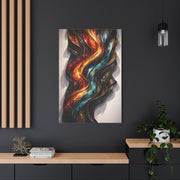 Glossy Molten Metal Relief Wall Art & Canvas Print