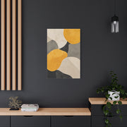 Pebble Form Mustard & Neutral Abstract Wall Art & Canvas Print