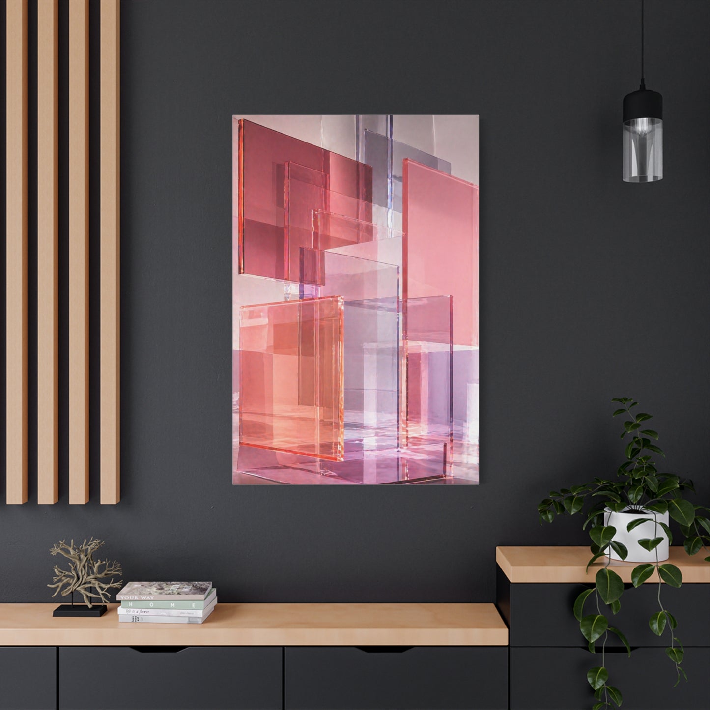 Blush Acrylic Glass Illusion Wall Art & Canvas Print