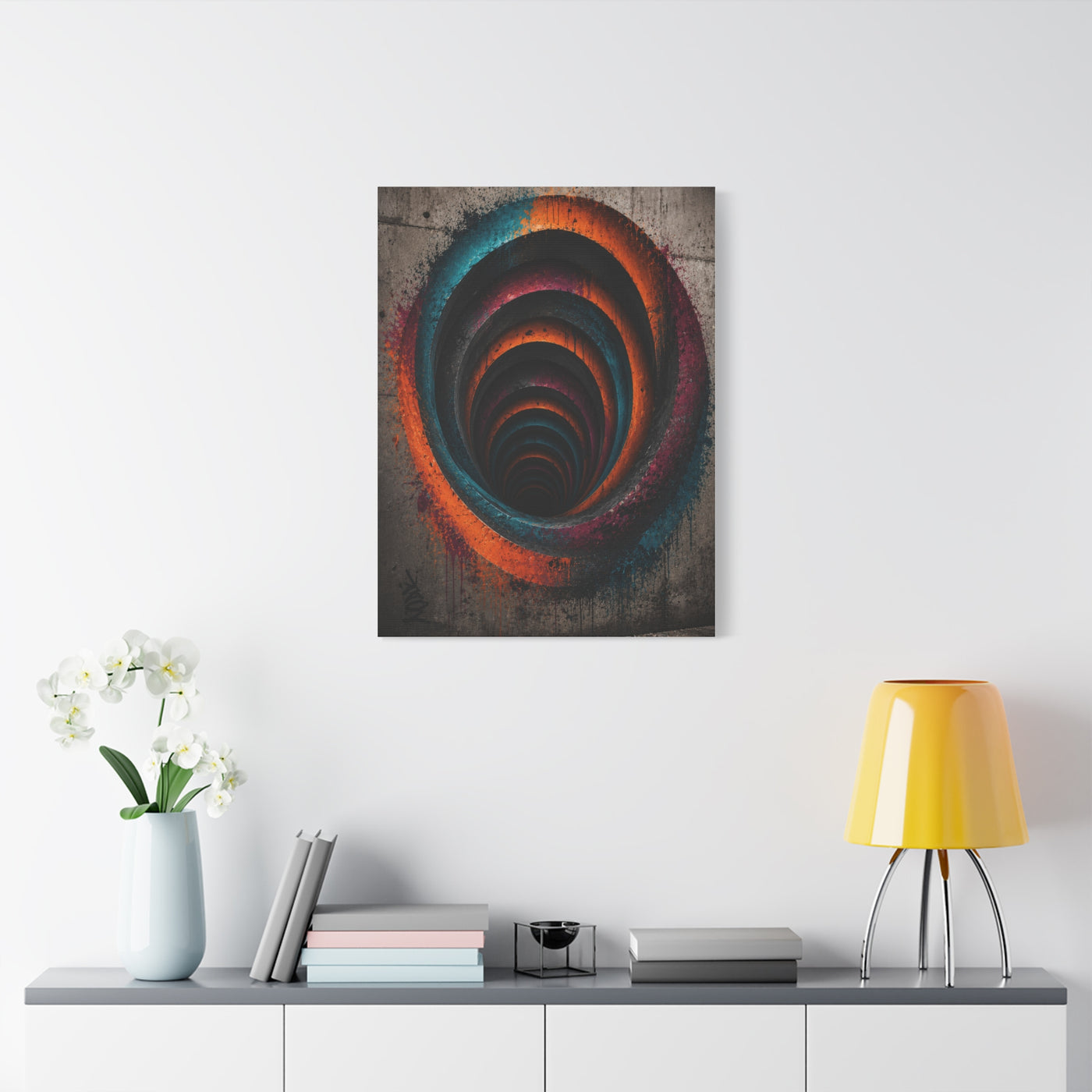 Urban Vortex Graffiti Tunnel Street Wall Art & Canvas Print