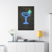 Moss Neon Cocktail Sculpture Wall Art & Canvas Print