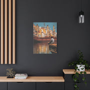 Mediterranean Industrial Harbor Contemporary Wall Art & Canvas Print