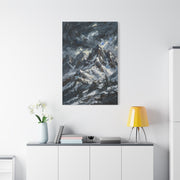 Thick Impasto Oil Mountain Stormscape Wall Art & Canvas Print
