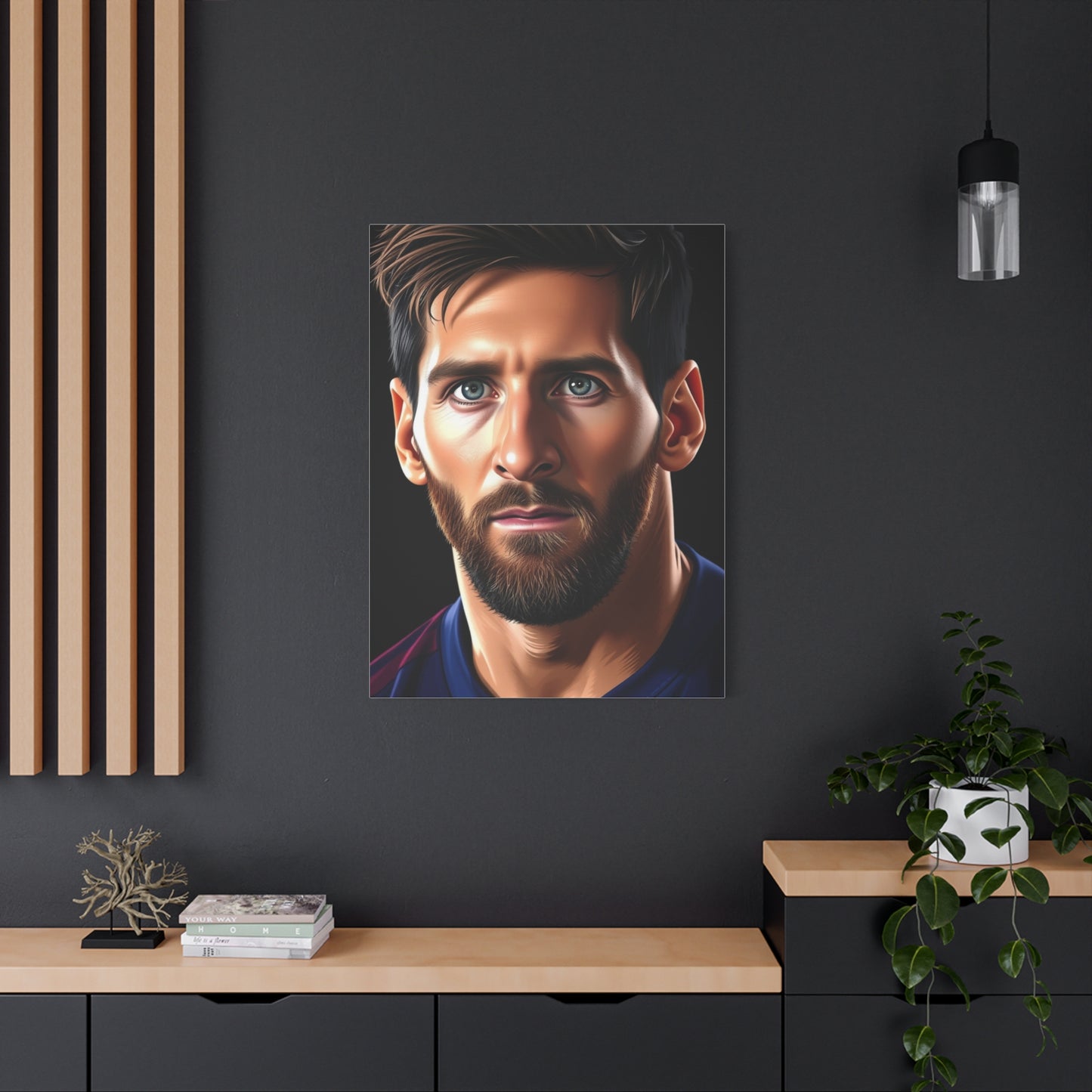Illustrative Messi: Canvas Masterpiece Wall Art & Canvas Print