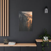 Misty Pine Forest Sunrise Depth Trees Wall Art & Canvas Print