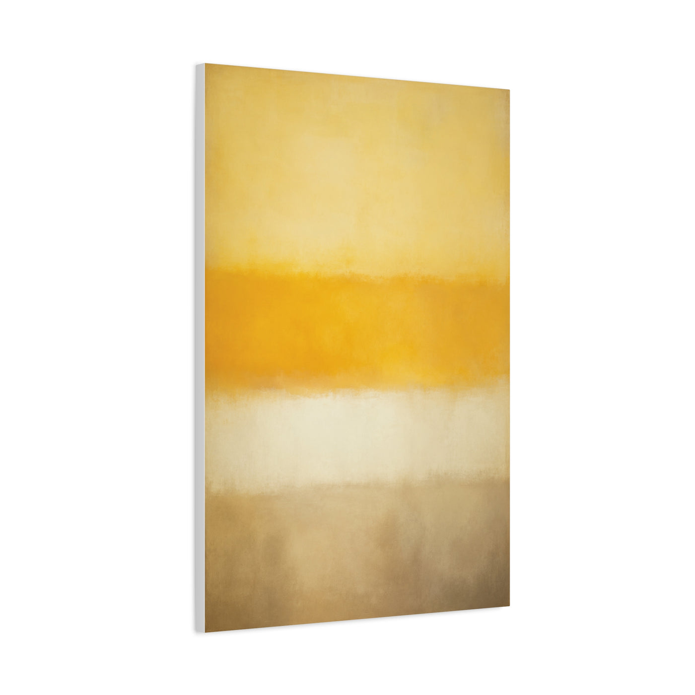 Minimal Color Field Golden Horizon Wall Art & Canvas Print