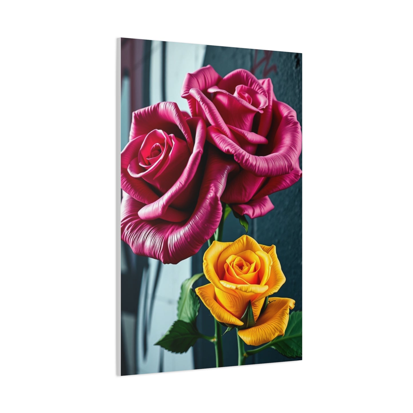 Luxe Blossom Graffiti Canvas Wall Art & Canvas Print