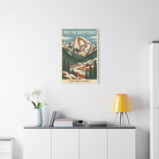 Visit The Great Peaks Vintage Poster Wall Art & Canvas Print