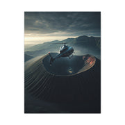 Helicopter Over Volcano Crater Wall Art & Canvas Prints