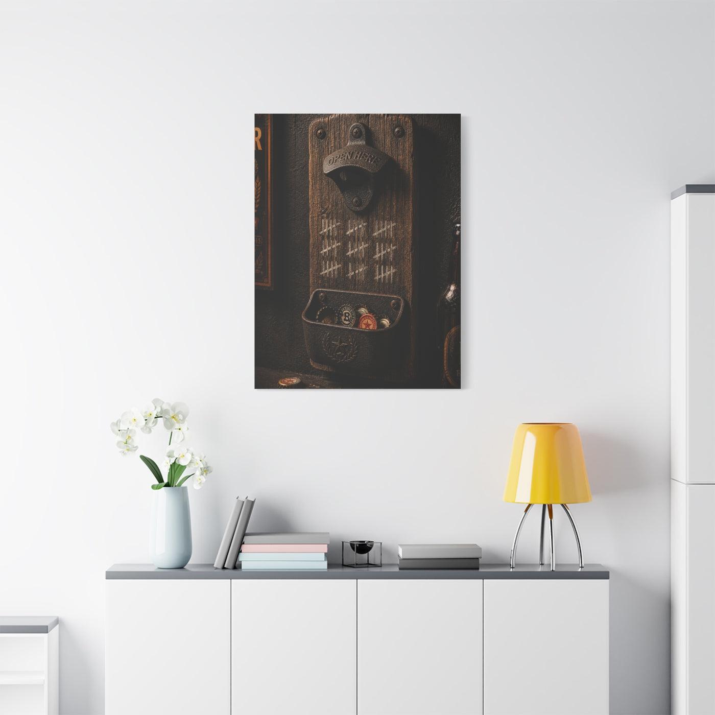 Rustic Bottle Opener Wall Sculpture Wall Art & Canvas Print