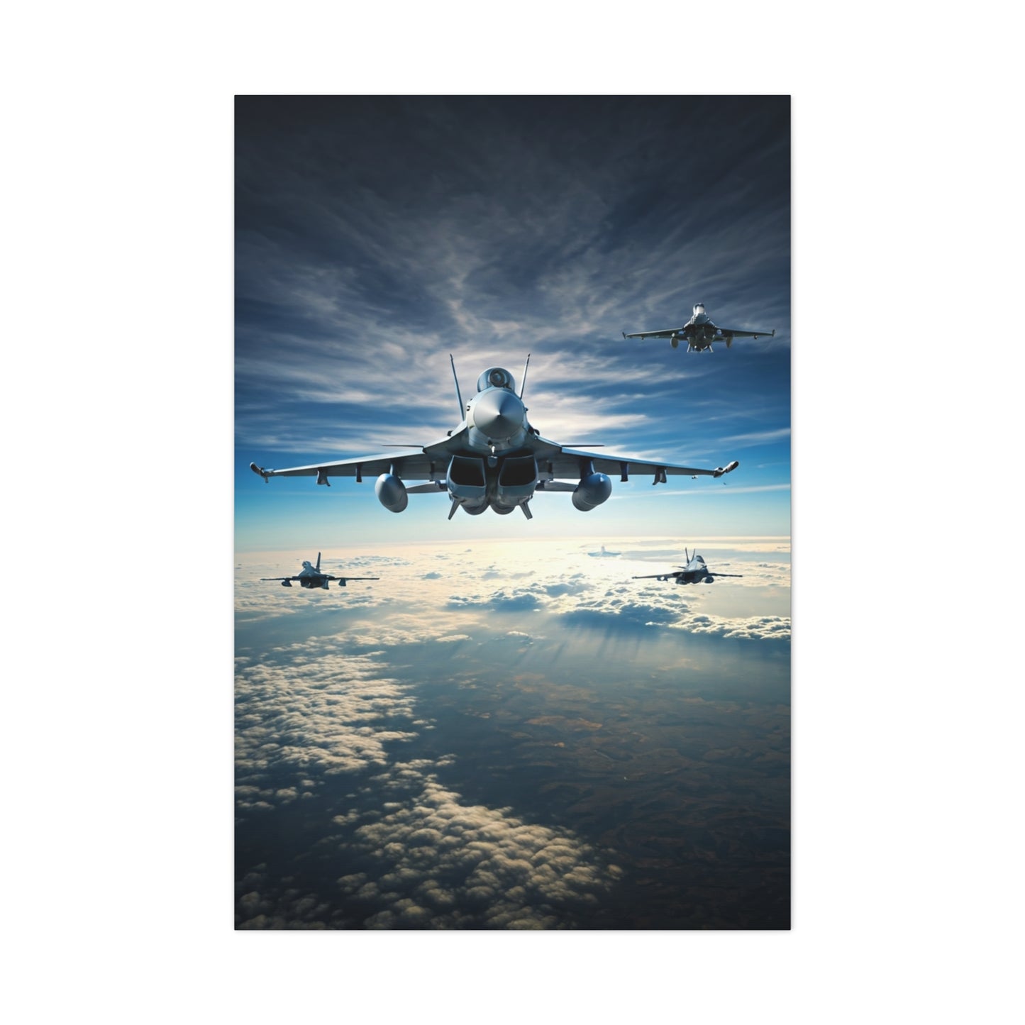 Skyborn Jet Through Cloud Kingdom Wall Art & Canvas Prints