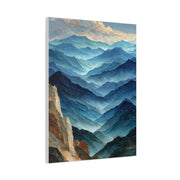 Layered Mountain Horizon Abstraction Wall Art & Canvas Print