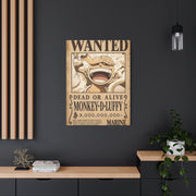 One Piece Monkey D. Luffy Gear 5 Wanted Poster Wall Art & Canvas Print