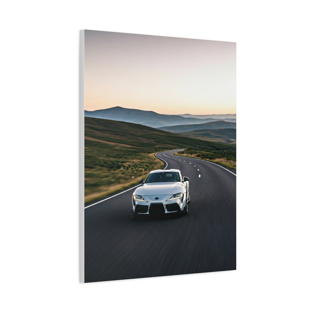 Toyota GR Supra Sunrise Scenic Road Wall Art & Canvas Prints