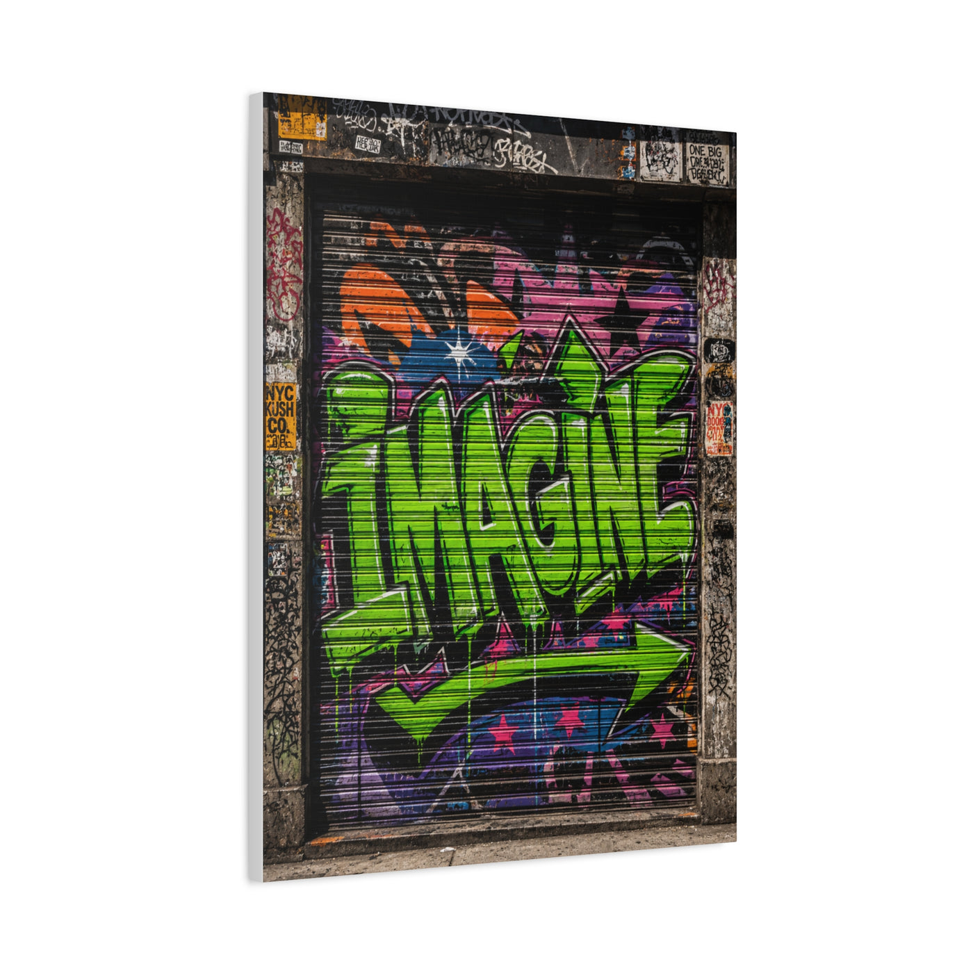 Urban Graffiti Statement Door Street Wall Art & Canvas Print