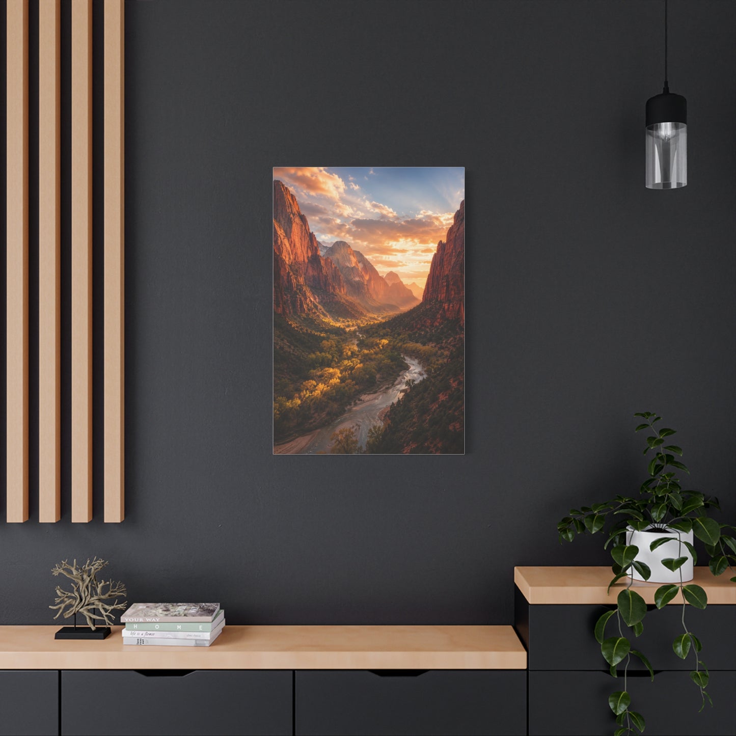 Zion Canyon Sunset Vista Southwest Wall Art & Canvas Print