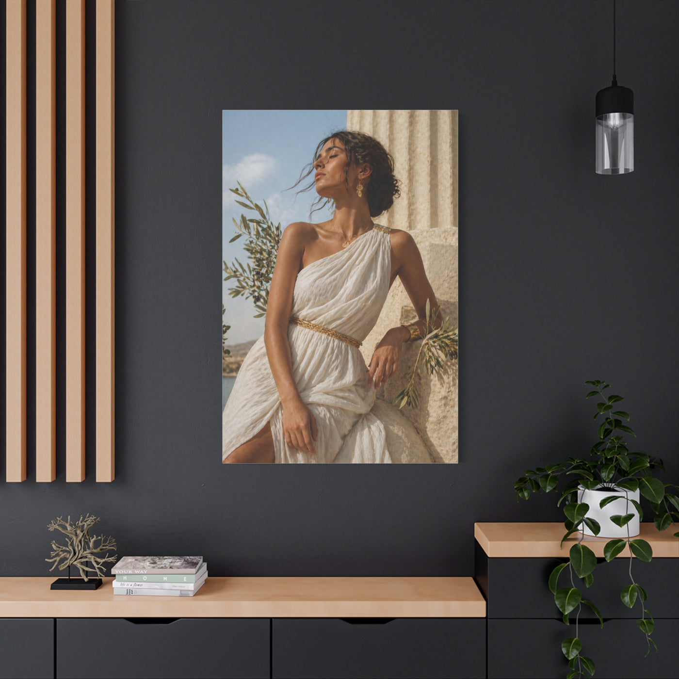 Contemporary Greek Goddess Portrait Wall Art & Canvas Print