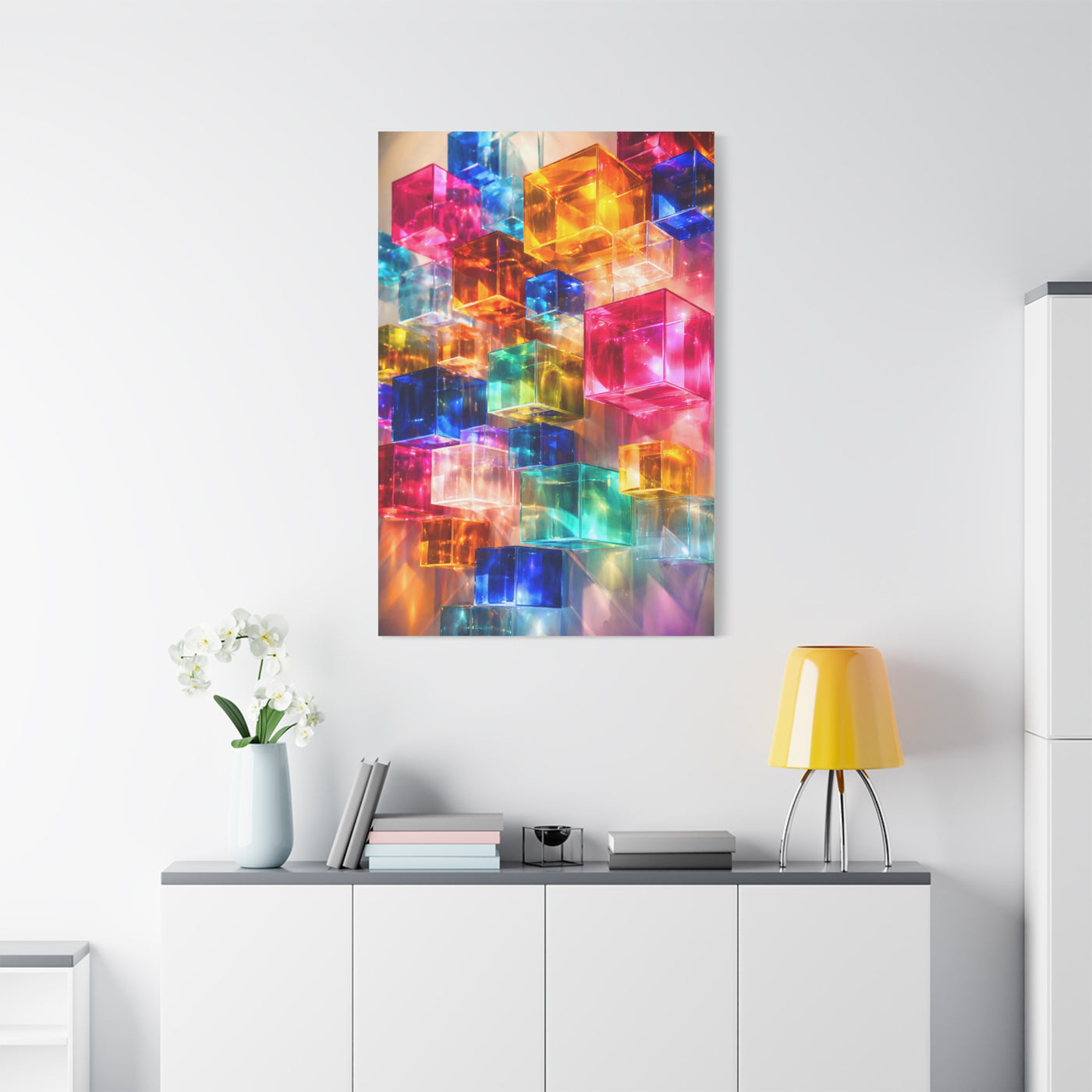 Luminous Acrylic-Glass Cubes Wall Art & Canvas Print