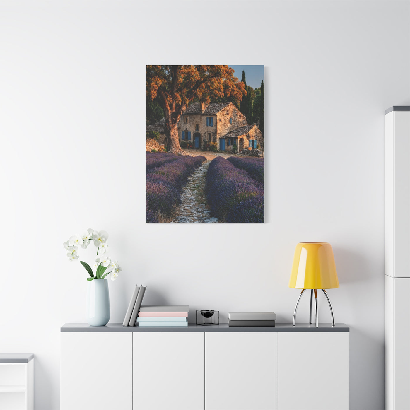 Lavender Field Farmhouse Provence Wall Art & Canvas Print