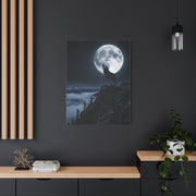 Full Moon Howling Wolf Ridge Scene Wall Art & Canvas Print