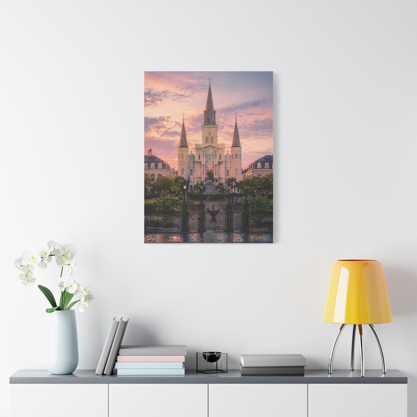St. Louis Cathedral Sunrise Square Wall Art & Canvas Print