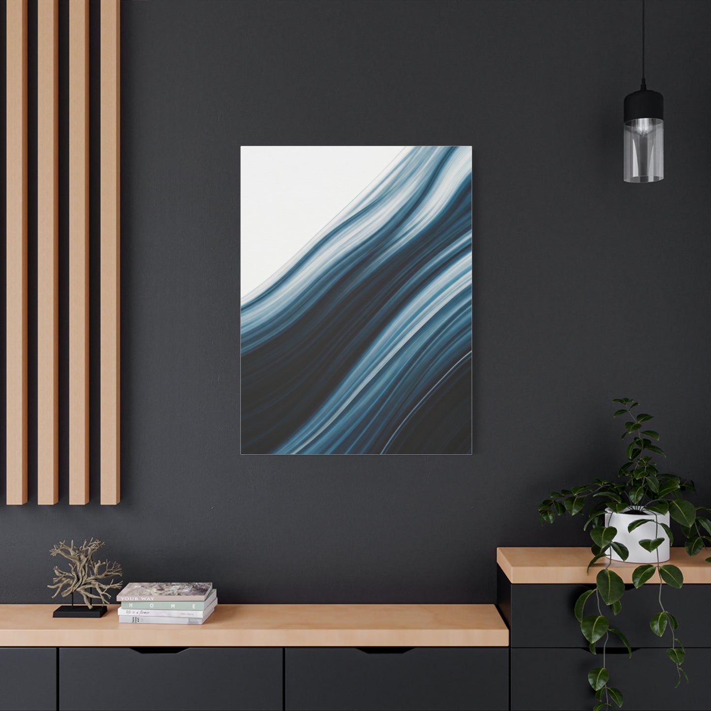Midnight Tide Flow Abstract Wall Art & Canvas Prints