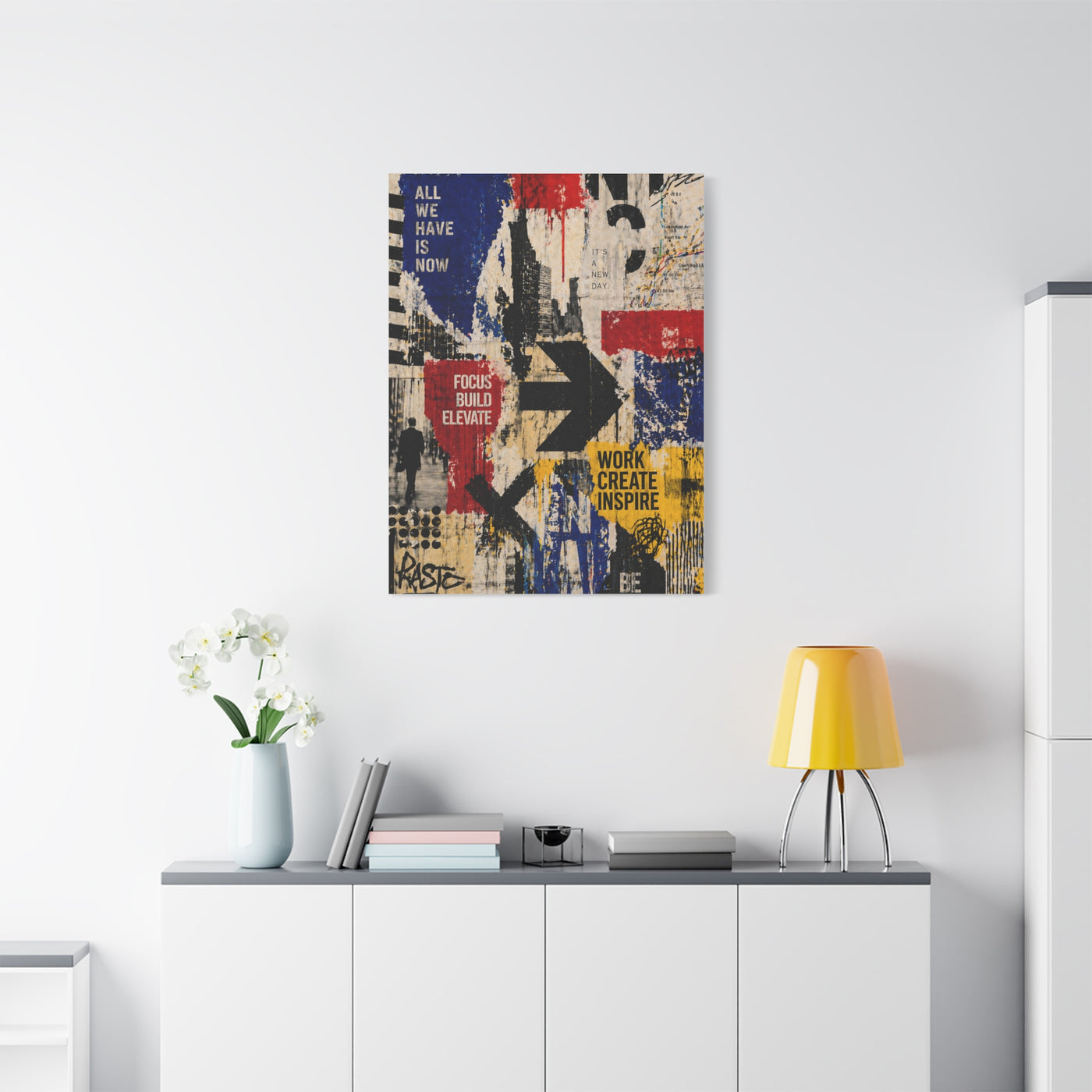 Urban Motivation Collage Statement Wall Art & Canvas Print