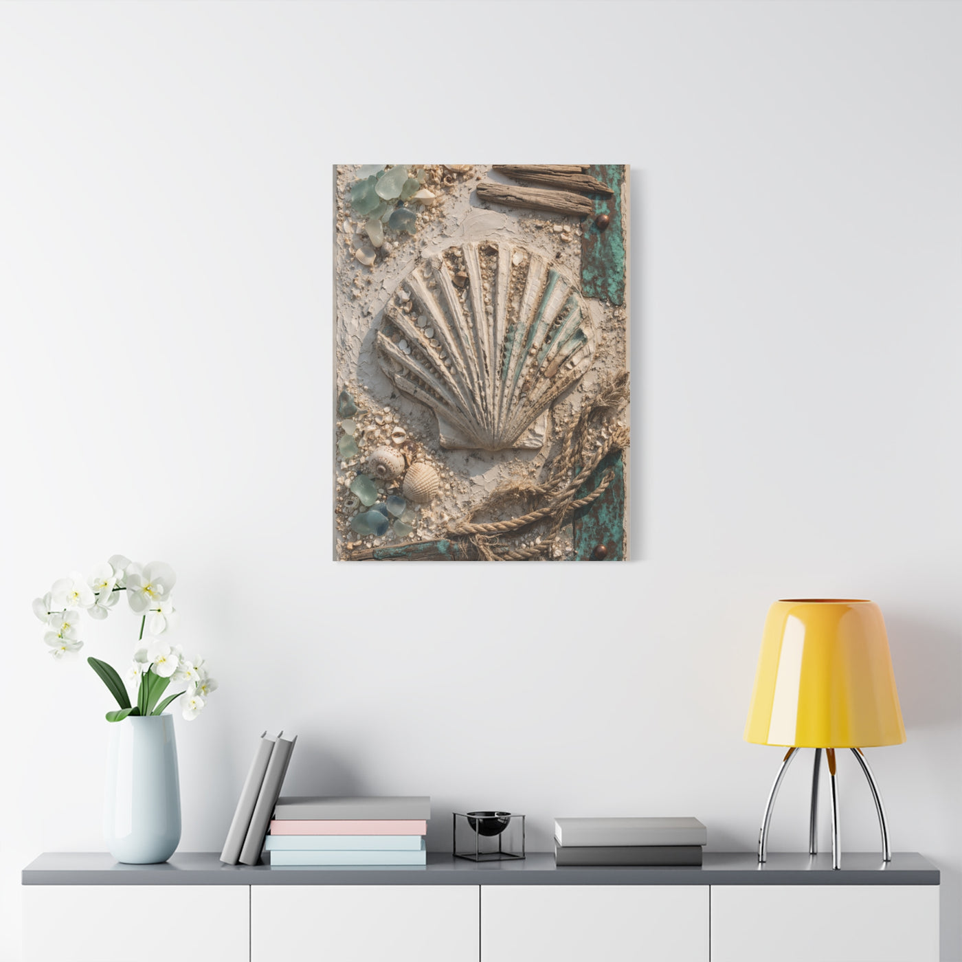 Coastal Shell Relief Composition Wall Art & Canvas Print